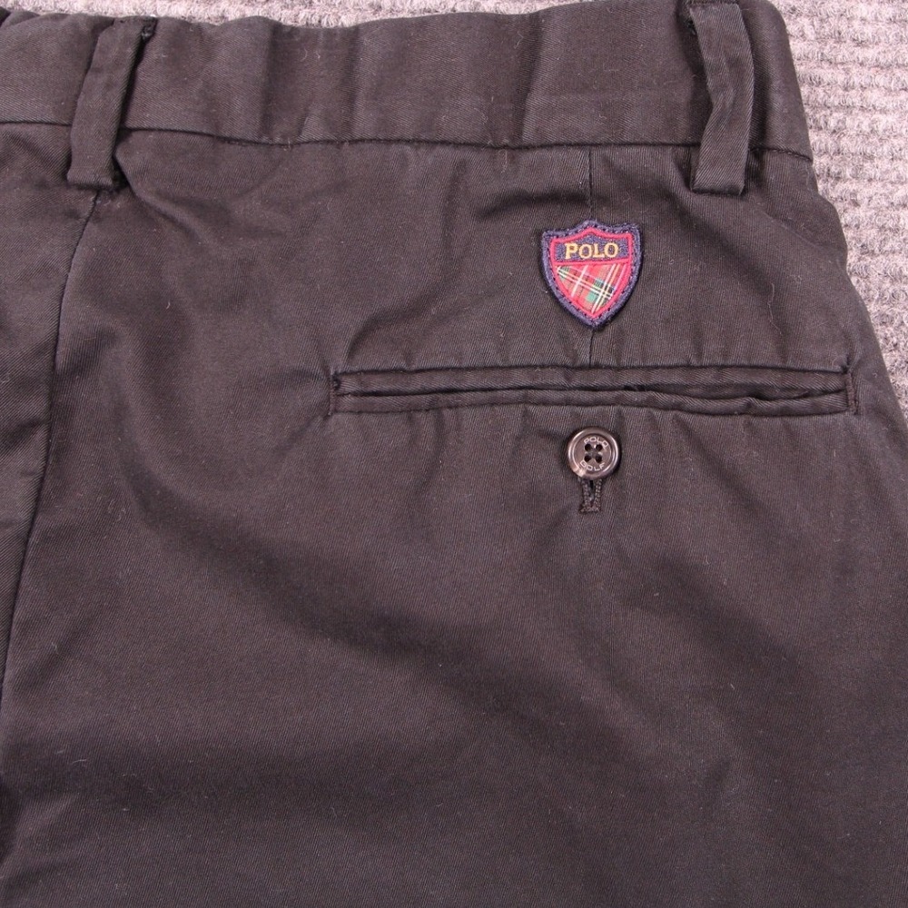 Polo Ralph Lauren Mens Black Pleated Chino Shorts Tartan Crest Preppy 32 - Picture 8 of 11